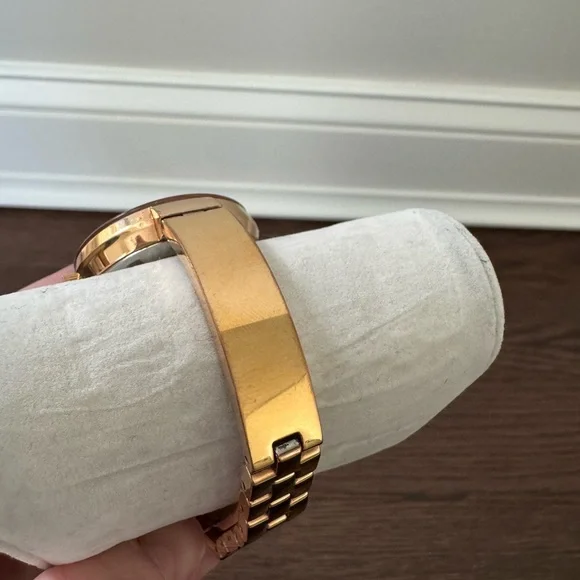 Movado Bold Rose Gold Bangle Watch with Crystal Detail - Picture 3 of 7